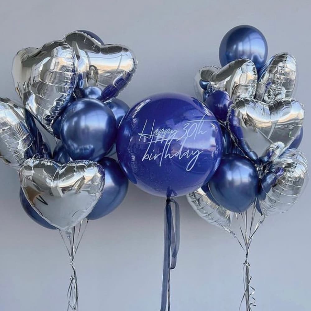 Кульки з гелієм на день народження коханого «Happy Birthday»