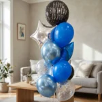 Гелиевые шарики на день рождения в оттенках синего «Party»