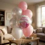 Набір кульки на день народження дівчині «Birthday Set» + хлопавка